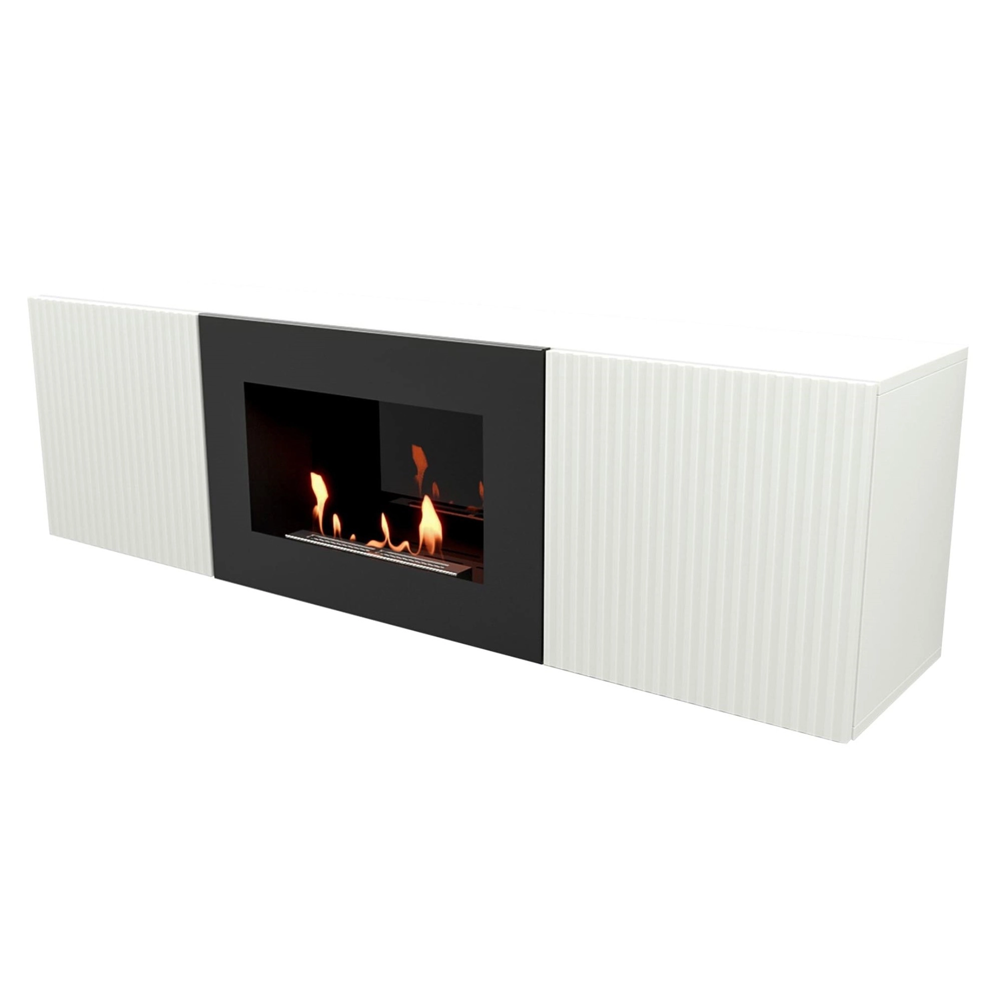 Тумба с биокамином Firelight BFP/P-1400L белая
