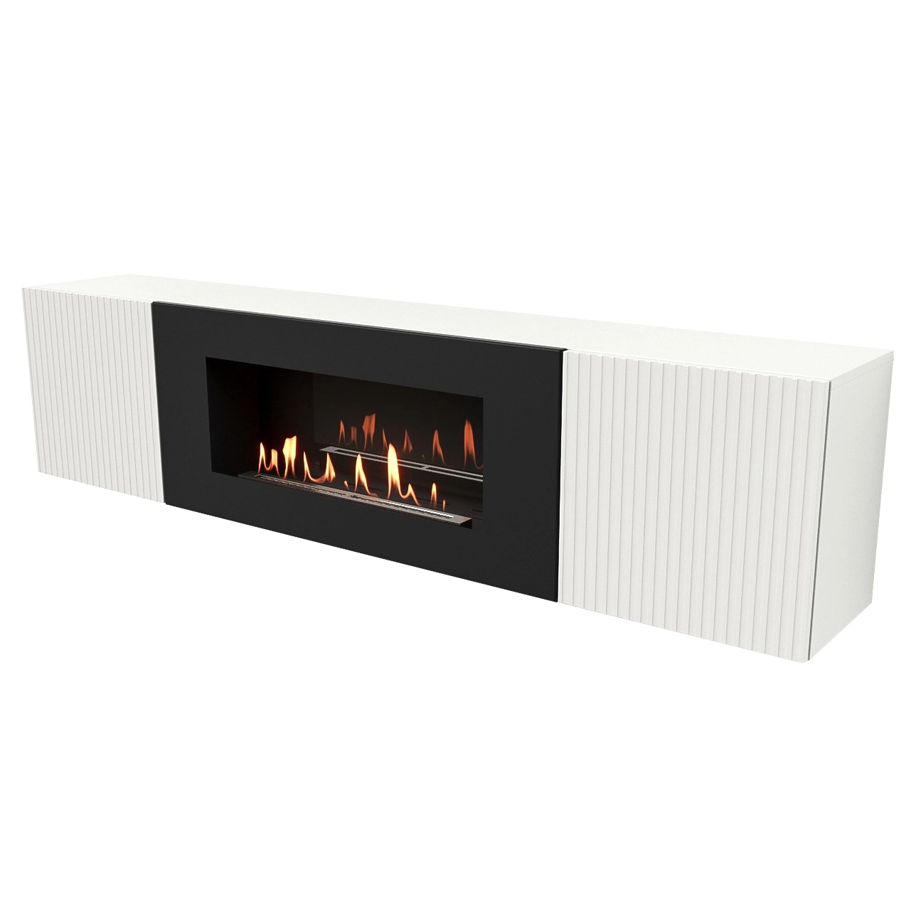 Тумба с биокамином Firelight BFP-P1700L белая