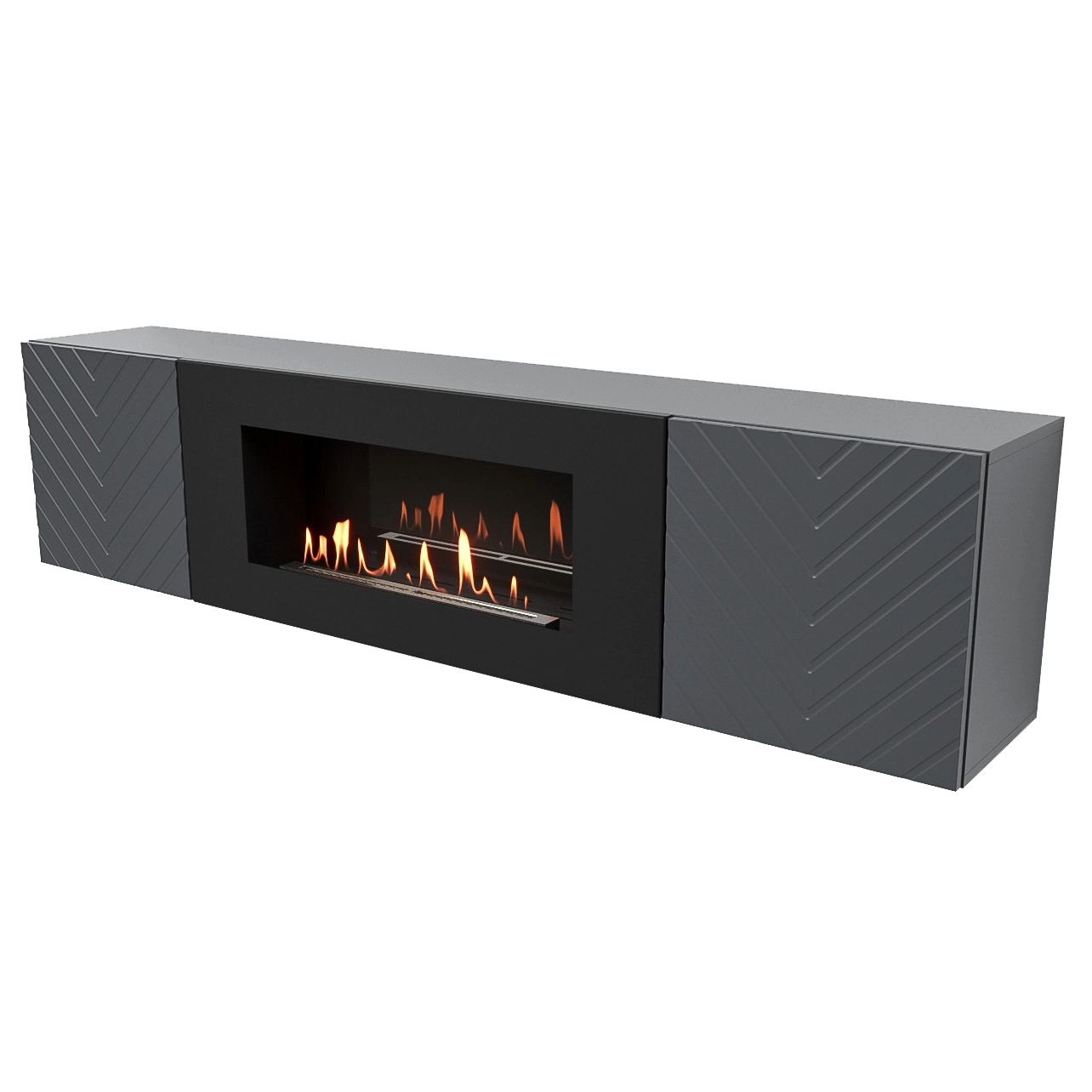 Тумба с биокамином Firelight BFP-P1700V графит
