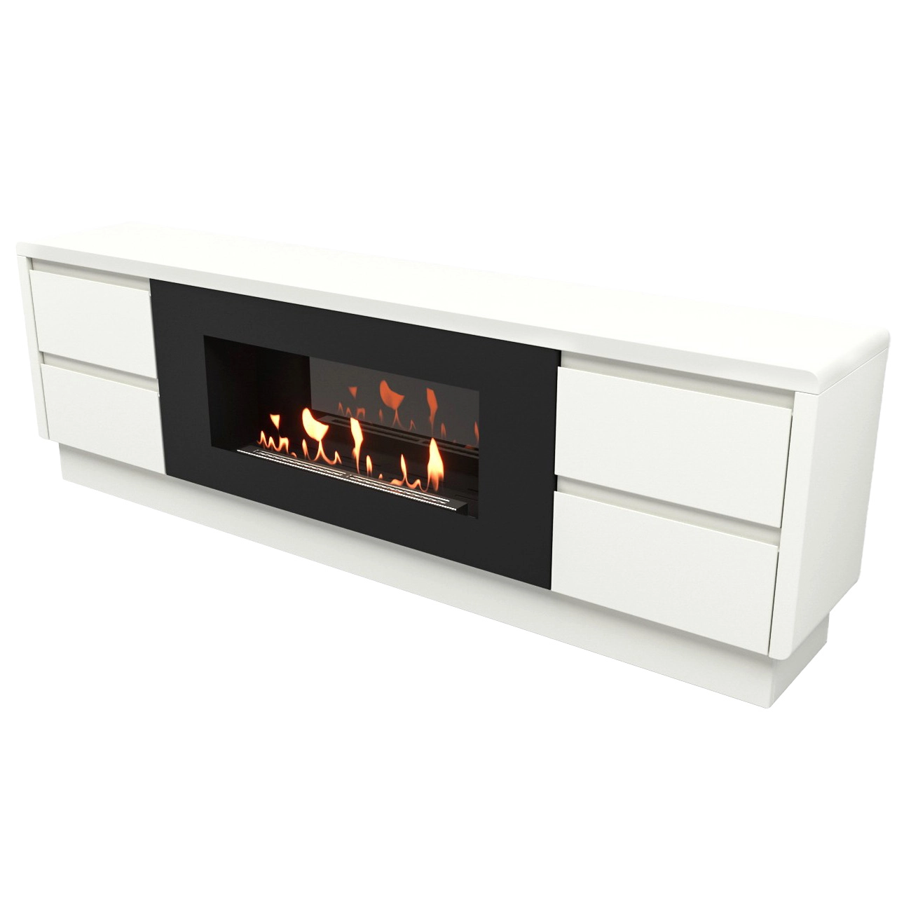 Тумба с биокамином Firelight BFP/P-1700 lux белая